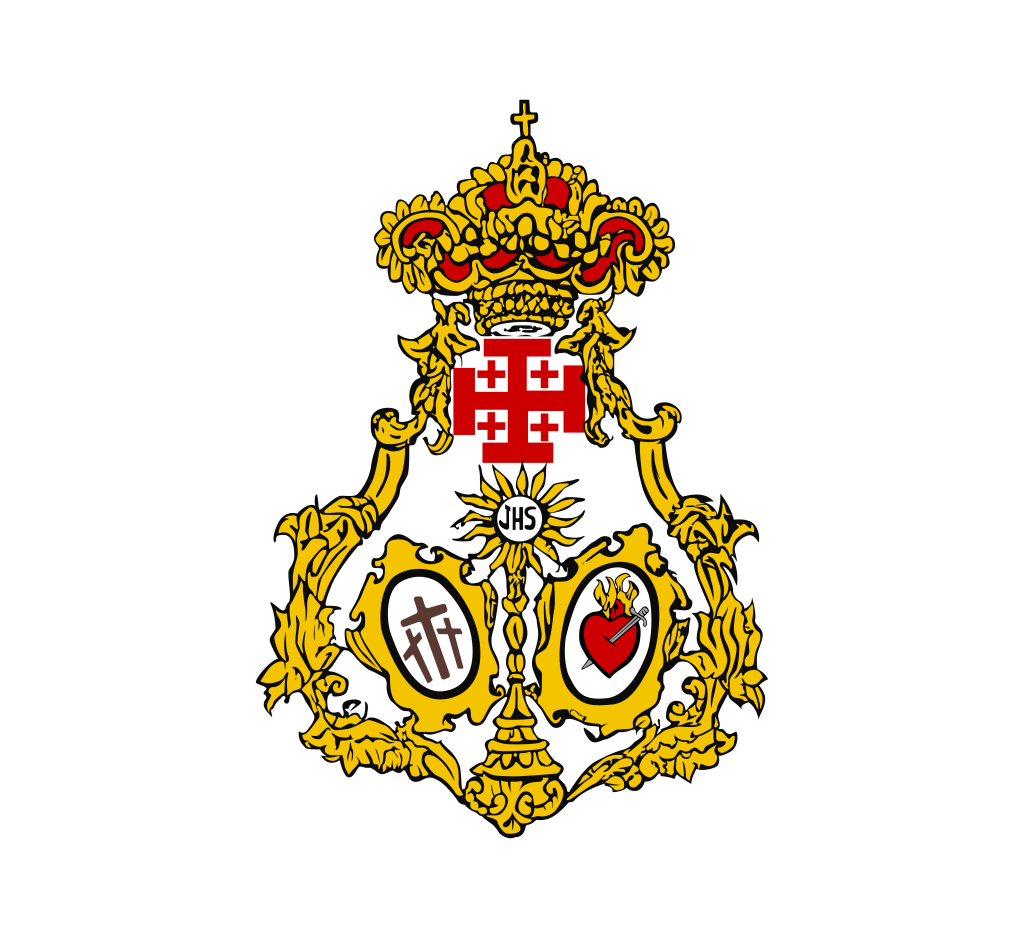 Escudo de Santo Entierro, diseñado por Ikonox Marketing Digital, representando la hermandad y la solemnidad de la Semana Santa.